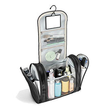 Carica l'immagine nel visualizzatore di Gallery, Borsetta da bagno appendere con specchio e tasche interne per uomini,...