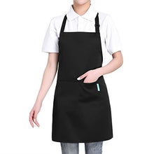 Carica l'immagine nel visualizzatore di Gallery, Esonmus Grembiule regolabile da 2 pezzi con 2 tasche Grembiuli Cucina Nero