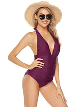 Carica l'immagine nel visualizzatore di Gallery, Abollria Costume Intero Donna con Push-up 52-54, Tipo 2-rosso Viola - Ilgrandebazar