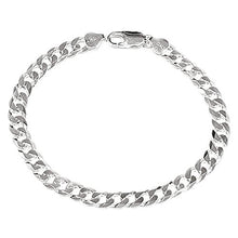 Carica l'immagine nel visualizzatore di Gallery, Treasurebay braccialetto da uomo, a catena, in argento Sterling 925 – 8 mm... - Ilgrandebazar