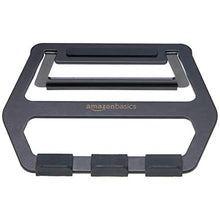 Carica l'immagine nel visualizzatore di Gallery, AmazonBasics - Supporto richiudibile in alluminio per PC portatili con Nero