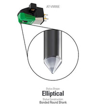 Carica l'immagine nel visualizzatore di Gallery, Audio-Technica AT-VM95E Dual Moving Magnet Turntable Cartridge Green Black...