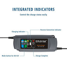Carica l'immagine nel visualizzatore di Gallery, ERAYAK 3.0A 6V/12V Caricabatterie Carica Batteria per Auto e Moto Automatico... - Ilgrandebazar