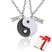Carica l'immagine nel visualizzatore di Gallery, Ciondolo catena Yin Yang Taichi argento per coppia coppia,2 pezzi collane... - Ilgrandebazar