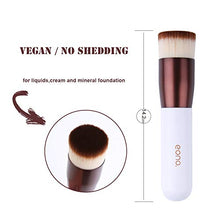 Carica l'immagine nel visualizzatore di Gallery, Eono by Amazon - Pennello Fondotinta Piatto Kakuki per Trucco Viso bianca