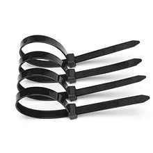 Carica l'immagine nel visualizzatore di Gallery, Fascette stringicavo da 3,6 mm, resistenti, in nylon nero di alta qualità,...