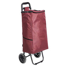 Carica l'immagine nel visualizzatore di Gallery, AmazonBasics - Carrello portaspesa con 2 ruote, capacità: 40 litri, Red