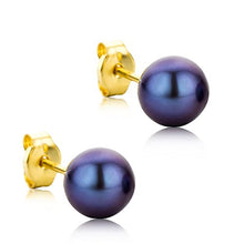 Carica l'immagine nel visualizzatore di Gallery, Orovi Orecchini Donna a lobo con Perle d'acqua dolce Blue in oro Giallo 9 kt... - Ilgrandebazar