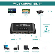 Carica l'immagine nel visualizzatore di Gallery, HDMI Switch, Techole Alluminio Splitter 3 In 1 Uscita con Telecomando,...