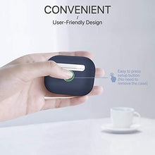 Carica l'immagine nel visualizzatore di Gallery, Miracase - Custodia protettiva in silicone per Airpods Pro, triplo Blu navy.