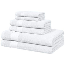 Carica l'immagine nel visualizzatore di Gallery, AmazonBasics Performance - 2 teli bagno, 2 asciugamani per il viso e 2 Bianco - Ilgrandebazar