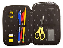 Carica l'immagine nel visualizzatore di Gallery, Astuccio 3 Zip Juventus Coaches, Bianco &amp; Nero, Con materiale scolastico: 18...