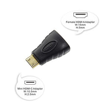 Carica l'immagine nel visualizzatore di Gallery, VCE 2 Pezzi Adattatore Mini HDMI maschio a femmina 3D&amp;4K Connettore...