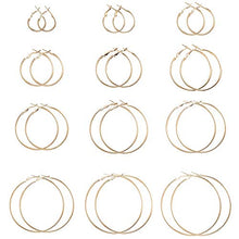 Carica l'immagine nel visualizzatore di Gallery, Finrezio 42 Paia Orecchini a Cerchio Set Per Donna Ragazza Sfera Di Oro - Ilgrandebazar
