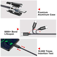 Carica l'immagine nel visualizzatore di Gallery, Cavo USB C, [4 Pezzi, 0.5m 1m 2m 3m] Nylon Intrecciato Tipo C di...