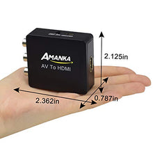 Carica l'immagine nel visualizzatore di Gallery, AMANKA Mini AV a HDMI Convertitore Adattatore,1080P Composito RCA a