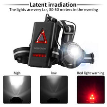 Carica l'immagine nel visualizzatore di Gallery, Running Light Ricaricabile USB, SGODDE Luce Corsa 2 Modi 500 LM Impermeabile...