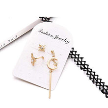 Carica l'immagine nel visualizzatore di Gallery, Orecchini di moda Jovono con strass Luna e orecchini a forma stella per...
