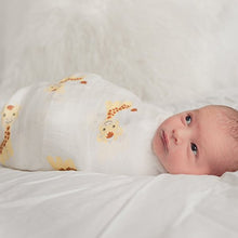 Carica l'immagine nel visualizzatore di Gallery, CuddleBug Mussole Neonato Pacco da 4 - Copertina neonato Amici di Safari - Ilgrandebazar