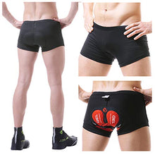 Carica l'immagine nel visualizzatore di Gallery, X-TIGER Ciclismo Uomo 5D Gel Imbottito Boxer Traspirante Biancheria L, Nero
