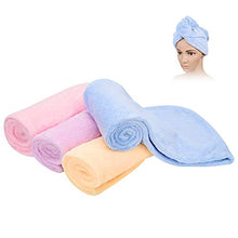Carica l'immagine nel visualizzatore di Gallery, Irich Microfibra Asciugamano Capelli a Turbante, 4 Pezzi Soffice Cuffie...