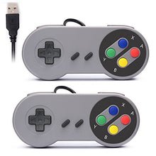 Carica l'immagine nel visualizzatore di Gallery, Rii Gaming GP100 - Coppia di Gamepad Controller USB Super Nintendo Grigio