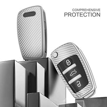 Carica l'immagine nel visualizzatore di Gallery, OATSBASF Auto Caso Chiave Audi,Copertura per Audi Argento-stripe