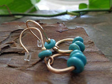 Carica l'immagine nel visualizzatore di Gallery, ✿ ANELLO PICCOLO IN ORO E PIETRO TURCHESE PIETRE RONDELLE - ORECCHINI ✿...