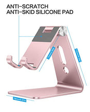 Carica l'immagine nel visualizzatore di Gallery, OMOTON Supporto Regolabile per Telefono, Stand Scrivania Oro rosa
