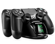 Carica l'immagine nel visualizzatore di Gallery, Ricarica Controller PS4 ,ECHTPower Docking Station e Verde&amp;Rosso LED
