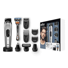 Carica l'immagine nel visualizzatore di Gallery, Braun Regolabarba Eletrico Uomo Tutto-in-1 MGK7020 Rifinitore, Nero/Argento