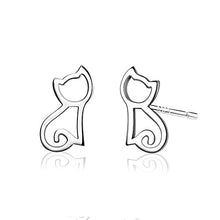 Carica l'immagine nel visualizzatore di Gallery, Belons, orecchini a forma di gatto, in argento Sterling 925, per bambina - Ilgrandebazar
