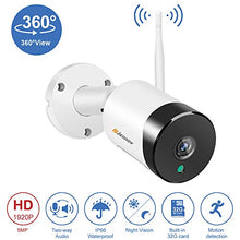 Carica l'immagine nel visualizzatore di Gallery, Jennov - Telecamera di sicurezza wireless 5MP Cam Panoramica A 360 Gradi.