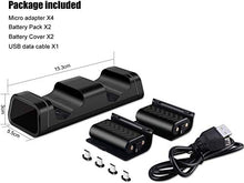 Carica l'immagine nel visualizzatore di Gallery, KINGTOP Ricarica Controller Xbox one con batteria ricaricabile 2x 1200mAh...