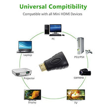 Carica l'immagine nel visualizzatore di Gallery, VCE 2 Pezzi Adattatore Mini HDMI maschio a femmina 3D&amp;4K Connettore...