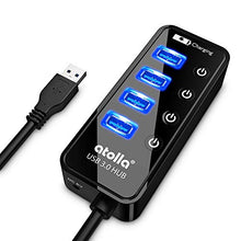 Carica l'immagine nel visualizzatore di Gallery, Atolla Hub USB 3.0 Sdoppiatore Duplicatore USB3-4 porte e 1 porta di...