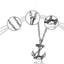 Carica l'immagine nel visualizzatore di Gallery, CAILI 2 pack Collana da Uomo, Pendente con Ancora in Acciaio Inossidabile,... - Ilgrandebazar