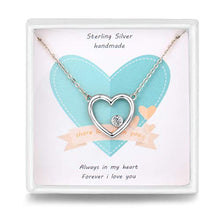 Carica l'immagine nel visualizzatore di Gallery, Qings - Collana con Ciondolo a Forma di Cuore, in Argento Sterling Silver
