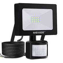 Carica l'immagine nel visualizzatore di Gallery, MEIKEE Faretto con Sensore di Movimento 10W, SMD, Nero, Bianco Freddo - Ilgrandebazar