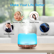 Carica l'immagine nel visualizzatore di Gallery, SmartDevil 500ml Diffusore di Oli Essenziali con Telecomando, Ultrasuoni...