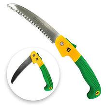 Carica l'immagine nel visualizzatore di Gallery, GRÜNTEK Sega da Potatura Pieghevole 180 mm. a Mano Giallo, Verde - Ilgrandebazar