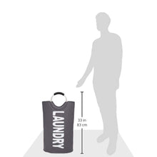 Carica l'immagine nel visualizzatore di Gallery, AmazonBasics - Cesto per il bucato in tessuto con manico Grigio Scuro - Ilgrandebazar