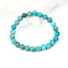 Carica l'immagine nel visualizzatore di Gallery, GD GOOD.designs EST. 2015 Bracciale Chakra Perle di Diaspro - Pietra Marina...