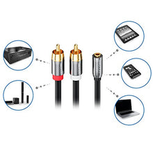Carica l'immagine nel visualizzatore di Gallery, deleyCON 0,2m Adattatore Audio - Presa Jack da 3,5mm a 2x RCA Metal Plug -...