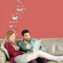 Carica l'immagine nel visualizzatore di Gallery, SwirlColor 30PCS Farfalla Combinazione 3D Specchio Wall Stickers Home Argento - Ilgrandebazar