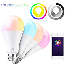 Carica l'immagine nel visualizzatore di Gallery, EXTSUD Lampadina Intelligente 10W E27 RGB Dimmerabile WiFi Smart E27, Bianco - Ilgrandebazar