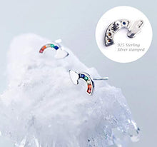 Carica l'immagine nel visualizzatore di Gallery, AMAYA Rainbow orecchini per donna ragazza bambini – Argento Sterling 925 –... - Ilgrandebazar