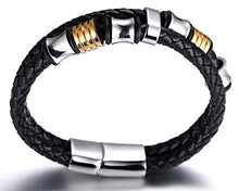 Carica l'immagine nel visualizzatore di Gallery, Halukakah ● Onore ● Bracciale Uomo in Vera Pelle Cuoio con Perline in... - Ilgrandebazar