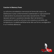 Carica l'immagine nel visualizzatore di Gallery, venixsoft Cuscino per Letto in Memory Foam, 70 X Saponetta Con Fodera Cotone