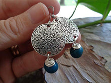 Carica l'immagine nel visualizzatore di Gallery, ✿ SEMI DI ASAI TURCHESE BOHO ETHNO MANDALA ✿ orecchini esotici - regalo...